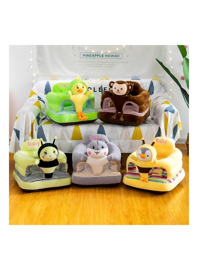 ZCM-HAPPY Baby Sitting Support Seat Sofa, Infant Learning Chair Head Protect - Breathable Crystal Fabric, Feather Cotton Filling, Perfect Toddler Gift to Learn to Sit - Image 4