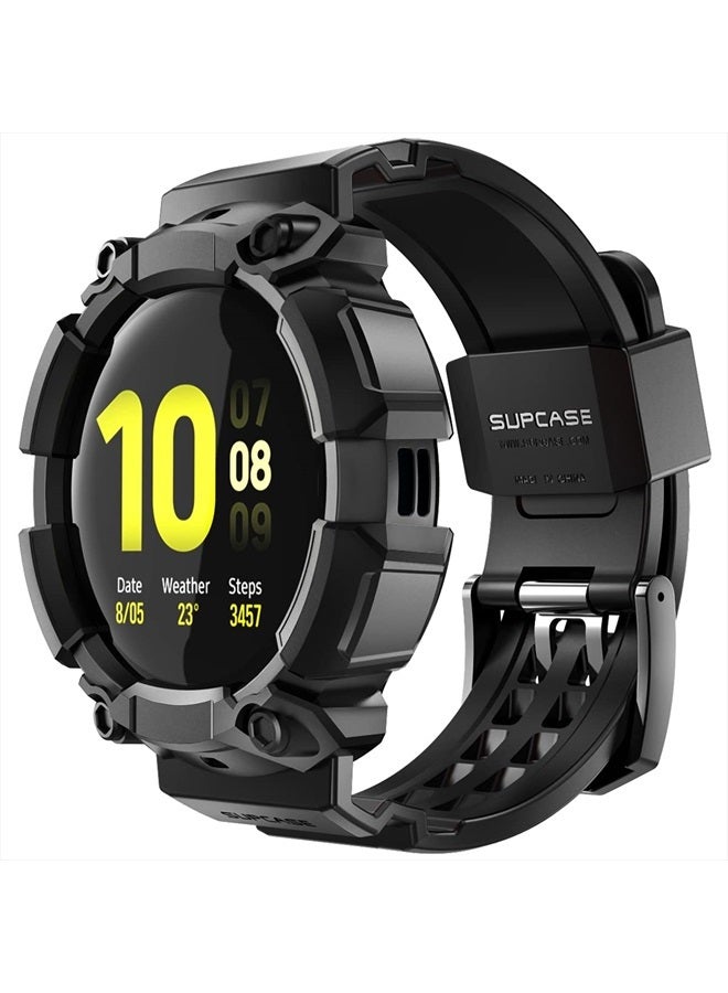 SupCase [Unicorn Beetle Pro] Series Case for Galaxy Watch Active 2/Galaxy Watch Active [40mm], Rugged Protective Case with Strap Bands for Galaxy Watch Active/Active 2 [40mm] 2019 Release (Black) - Image 1