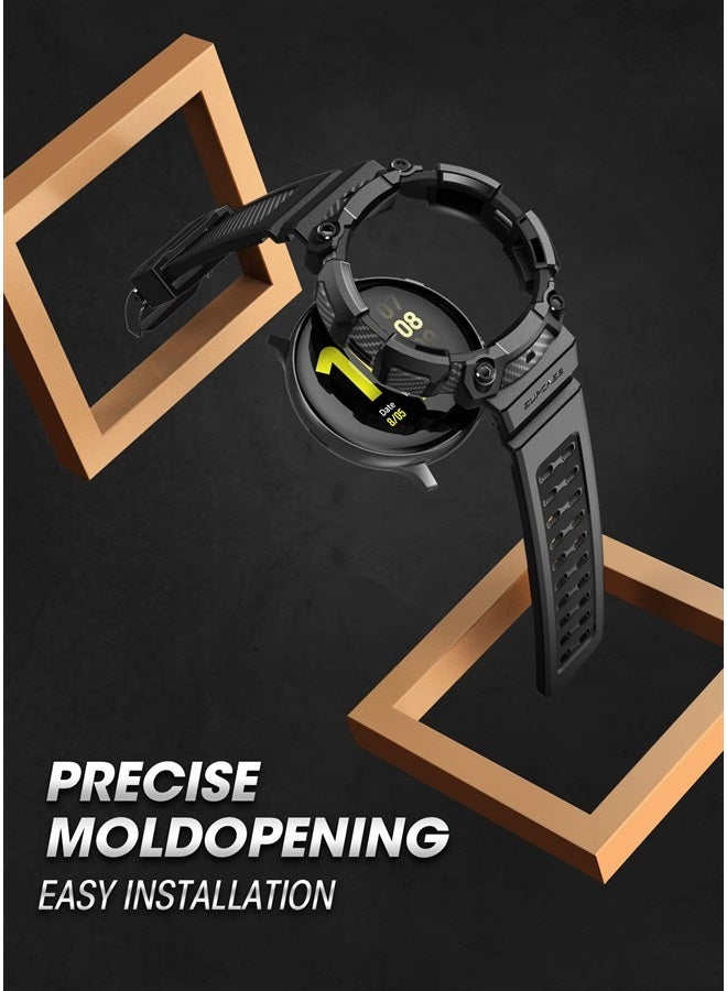 SupCase [Unicorn Beetle Pro] Series Case for Galaxy Watch Active 2/Galaxy Watch Active [40mm], Rugged Protective Case with Strap Bands for Galaxy Watch Active/Active 2 [40mm] 2019 Release (Black) - Image 5