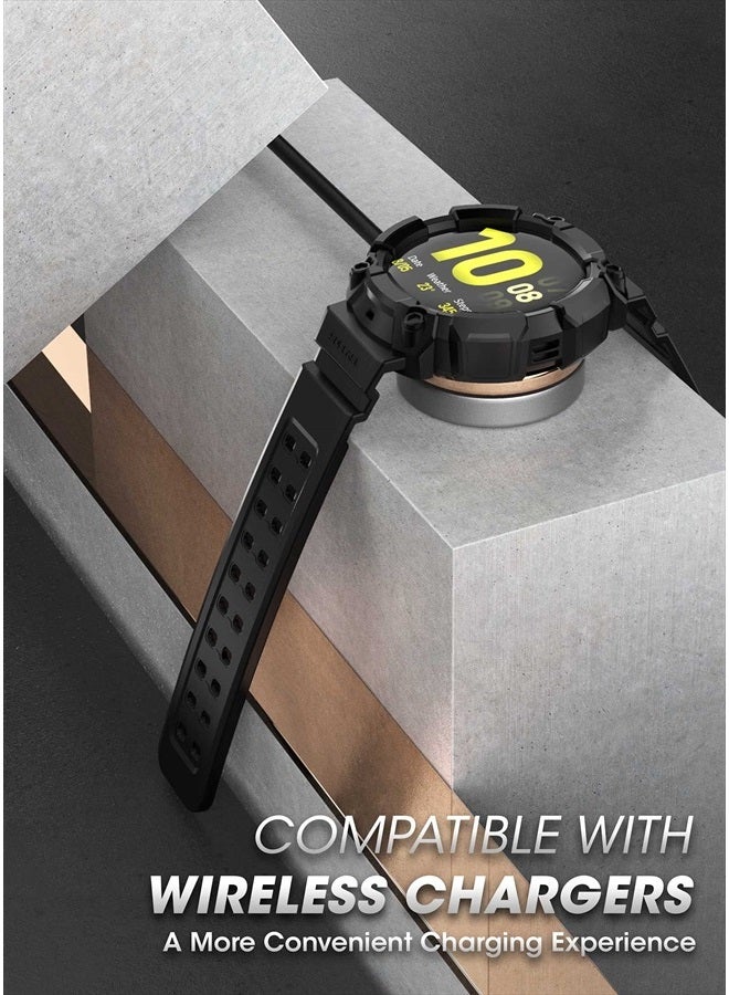 SupCase [Unicorn Beetle Pro] Series Case for Galaxy Watch Active 2/Galaxy Watch Active [40mm], Rugged Protective Case with Strap Bands for Galaxy Watch Active/Active 2 [40mm] 2019 Release (Black) - Image 4