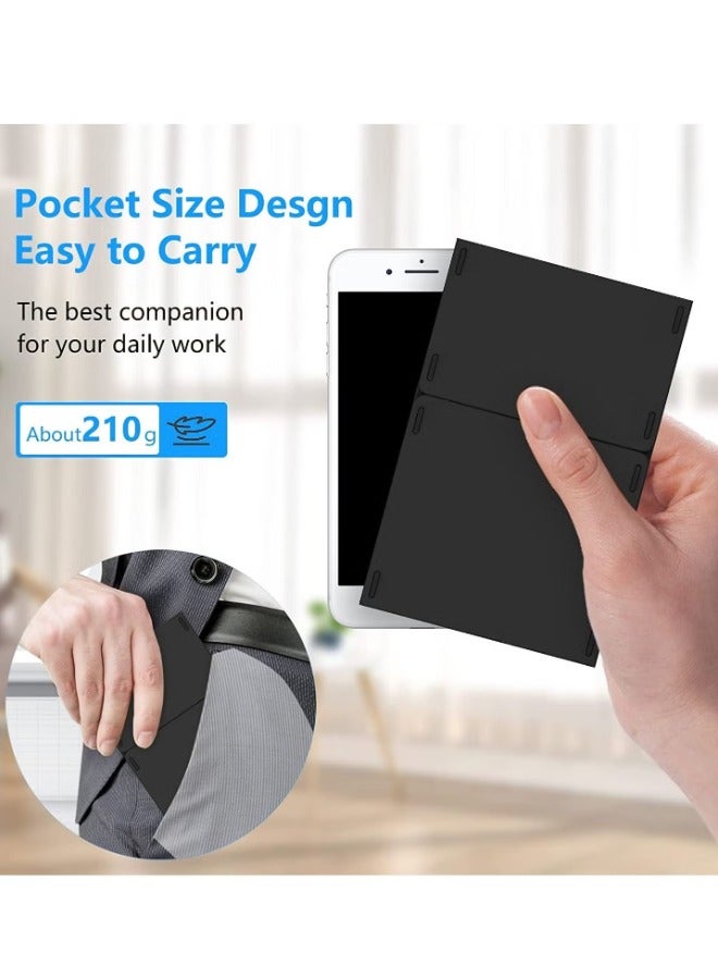 Foldable Bluetooth Keyboard, Tri- Foldable Portable Wireless Keyboard with Touchpad, USB-C Rechargeable for iOS, Android, Windows System Laptop Tablet Smartphone Device - Image 4