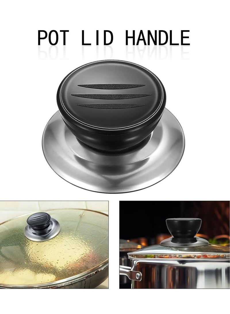 كابتن تيك Pot Lid Top Knobs, Universal Replacement Pot Lid Knob Lid Grips, Kitchen Cookware Pot Lid Knob Handles, Suitable for Casserole Glass Pot Lid Knobs 10 PCS - Image 2