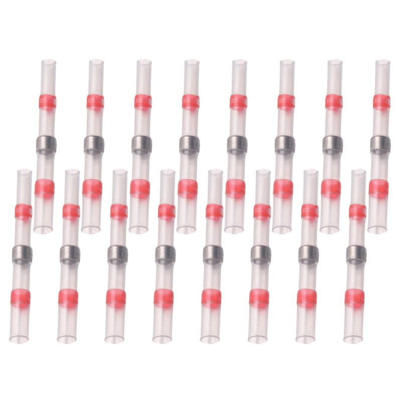 200 Pcs 22 18 AWG Heat Shrink Butt Connectors Kit Red Insulated Solder Sleeves for Automotive Wiring Electrical Repairs - Image 2