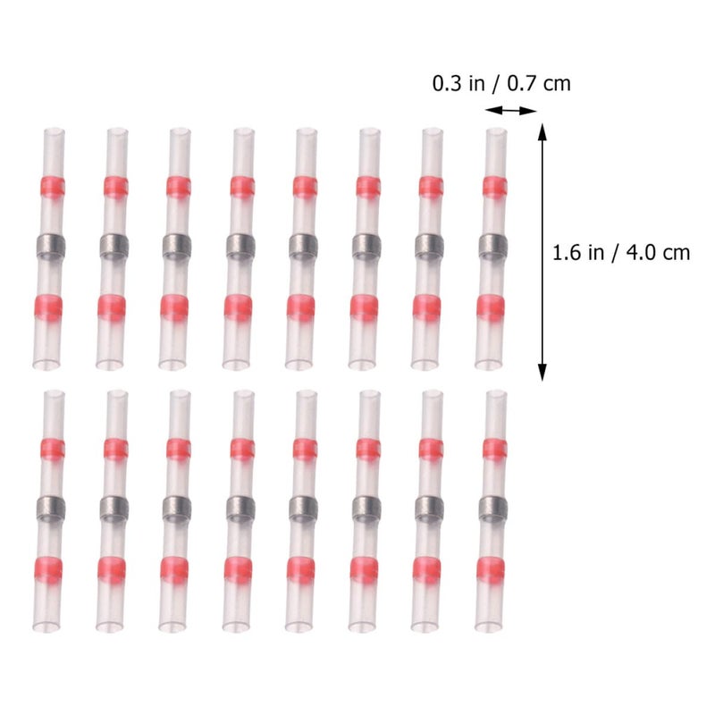 200 Pcs 22 18 AWG Heat Shrink Butt Connectors Kit Red Insulated Solder Sleeves for Automotive Wiring Electrical Repairs - Image 3