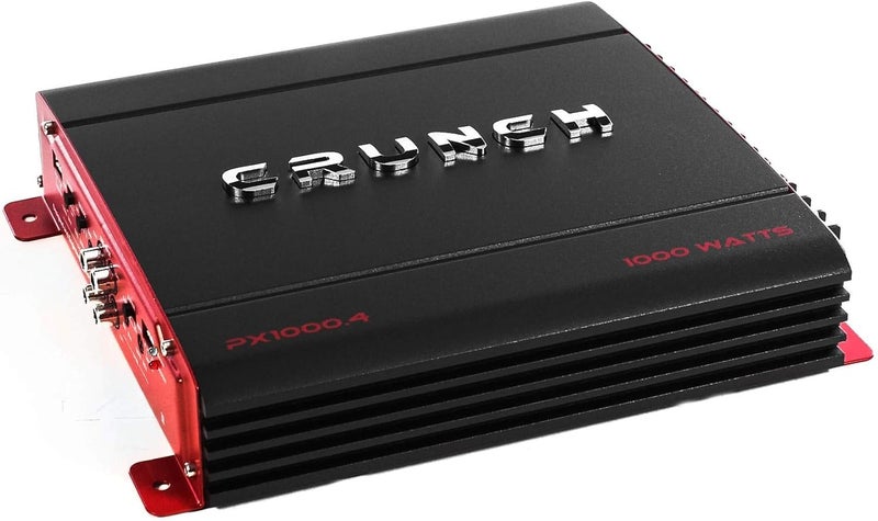 Crunch PX 1000.4 4 Channel 1000 Watt Amp A B Class Car Truck Motor Vehicle Stereo Power Amplifier, Lightweight 5.4 Pounds Black - Image 1