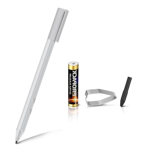 SSSÂ·GRGB Stylus Pen for HP Envy X360 Pavilion X360 Specter X360 Spectre X2 Envy X2 Rechargeable MPP 151 Tilt Active Pen with 1024 Pressure Sensitivity Palm Rejection Magnetic Attachment Function Silver - Image 1