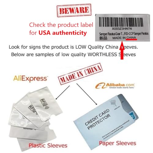 Scan Protector 5x أكمام بطاقة الائتمان مانعة لتقنية RFID "دو بونت تايفيك" لمحفظة أو حقيبة يد. احمِ بطاقاتك الائتمانية وبطاقات الهوية من سرقة الهوية. - Image 4