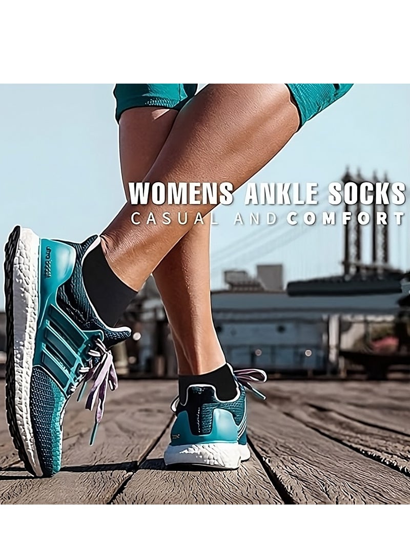 شيزي 9 أزواج من الجوارب الرياضية القصيرة للكاحل - جوارب رياضية من القطن والسباندكس بمقاس حر - Image 3