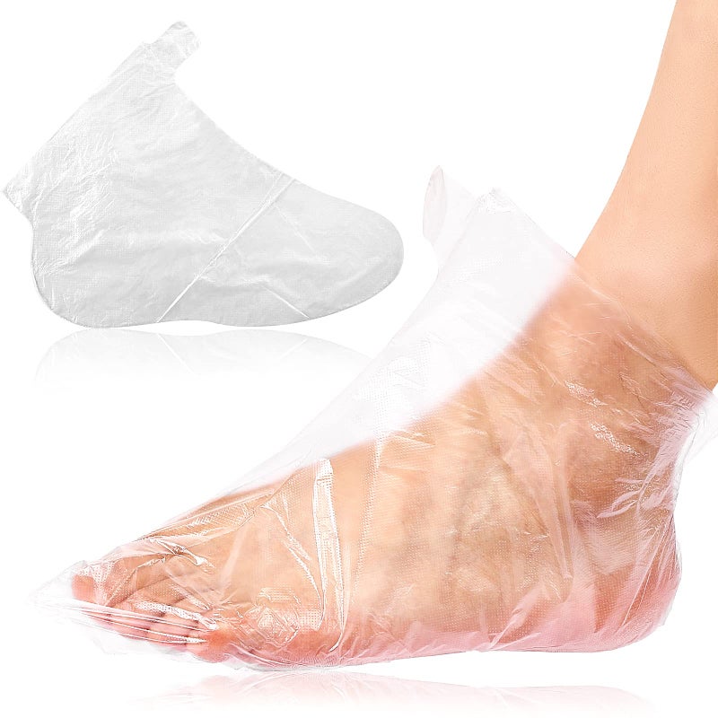 Sliverdew Paraffin Bath Liners for Foot, 100PCS Plastic Foot Covers Paraffin Bath Socks Liners Hot Wax Therapy Booties Covers for Feet Thermal Foot Liners Foot Protectors Wax Therapy Foot Bags - Image 1