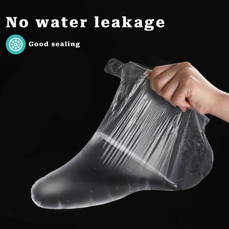 Sliverdew Paraffin Bath Liners for Foot, 100PCS Plastic Foot Covers Paraffin Bath Socks Liners Hot Wax Therapy Booties Covers for Feet Thermal Foot Liners Foot Protectors Wax Therapy Foot Bags - Image 5