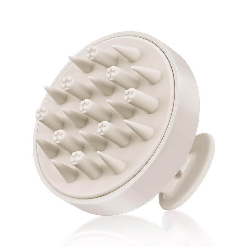 HEETA Hair Scalp Massager Brush Updated Hair Shampoo Brush Wet  Dry Scalp Exfoliator with Soft Silicone Bristles Head Massager Washing Hair Care Tool for Women Men Kid Bright Beige