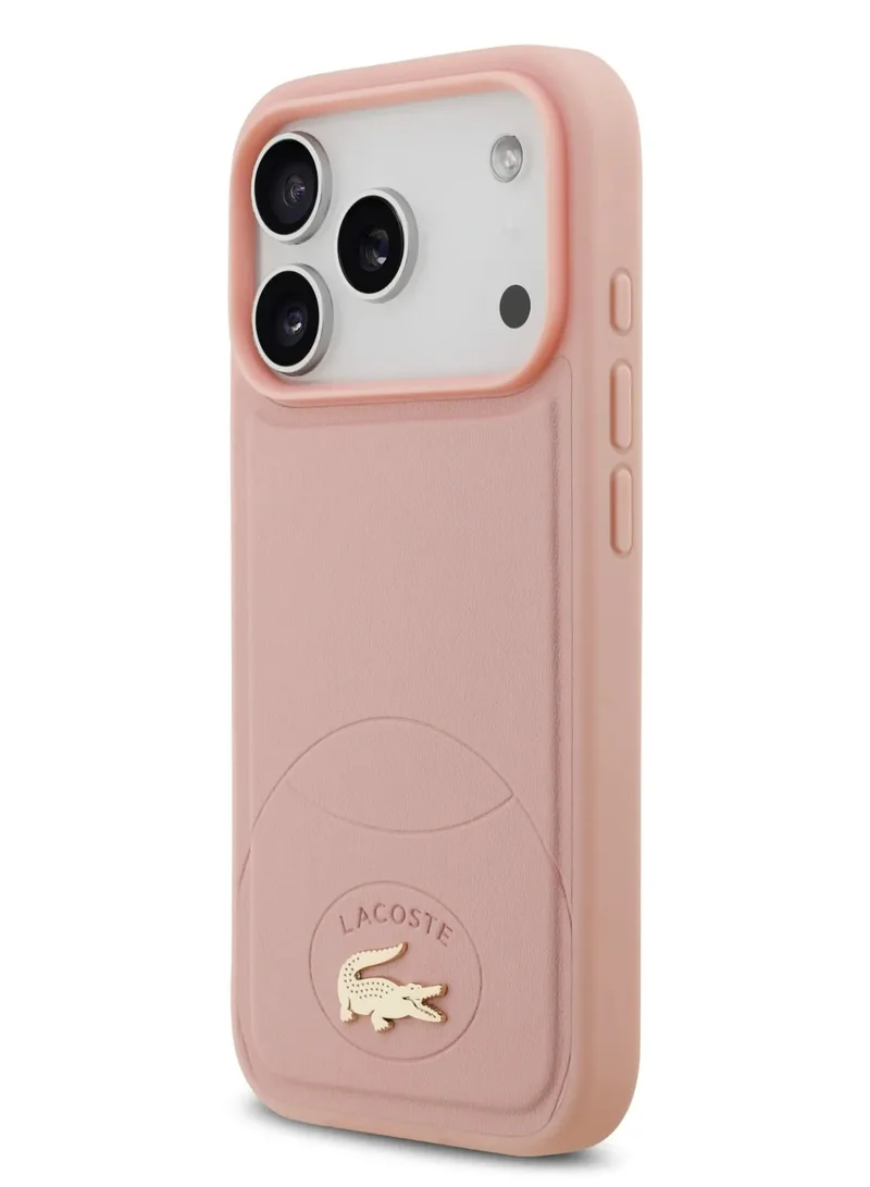 لاكوست جراب iPhone 17 Pro MagSafe PU Leather الصلب بتصميم Bliss / غطاء خلفي iPhone 17 - وردي