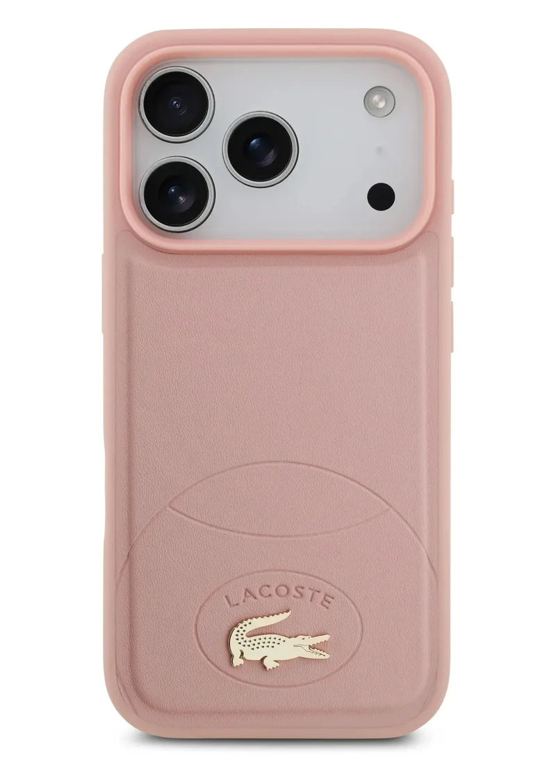 لاكوست جراب iPhone 17 Pro MagSafe PU Leather الصلب بتصميم Bliss / غطاء خلفي iPhone 17 - وردي