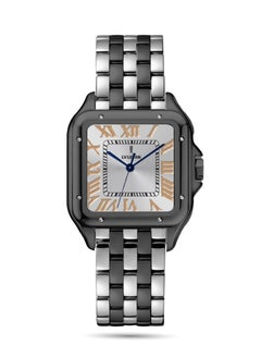 Men's square watch, Cartier design, from the Levant brand, official design, and a steel clasp