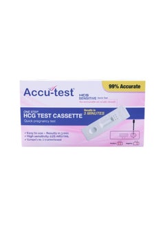 Accutest HCG Pregnancy Test Cassette – One-Step Rapid Test, Accurate Results in 3 Minutes, High Sensitivity at 25 mIU/mL