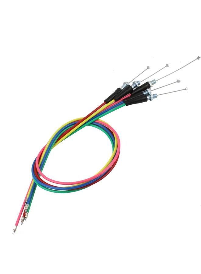 Red Universal Motorcycle Throttle Accelerator Cable 1000mm Straight Connection - Image 5