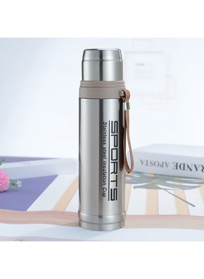 We Happy - Sports Stainless Steel Thermos Vacuum Flask 750 ML Capacity Travel Bottle with Insulation Cup - Image 1