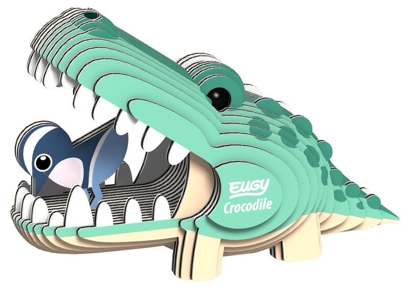 Eugy Crocodile 3D Puzzle 22 Piece EcoFriendly Educational Toy Puzzle for Boys Girls Kids Ages 6 - Image 2