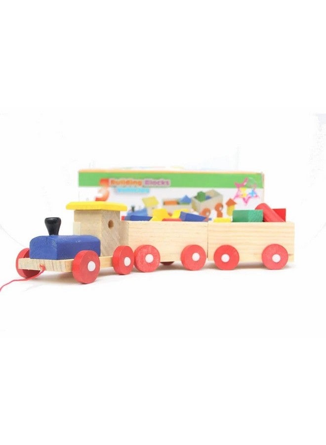 MUMMAMIA Children Wooden Toys Train Pull Along Car, Loaded DIY Blocks Toy Set for Toddler Birthday  Preschool Educational Toy - Image 2