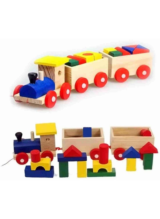 MUMMAMIA Children Wooden Toys Train Pull Along Car, Loaded DIY Blocks Toy Set for Toddler Birthday  Preschool Educational Toy - Image 4