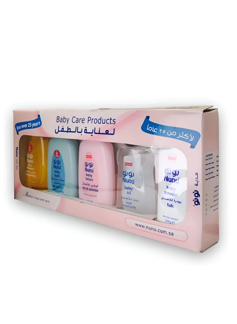 Nunu Baby Care Products Gift Set , Newborn Care Kit, 200ml , 5 Pieces - Image 3