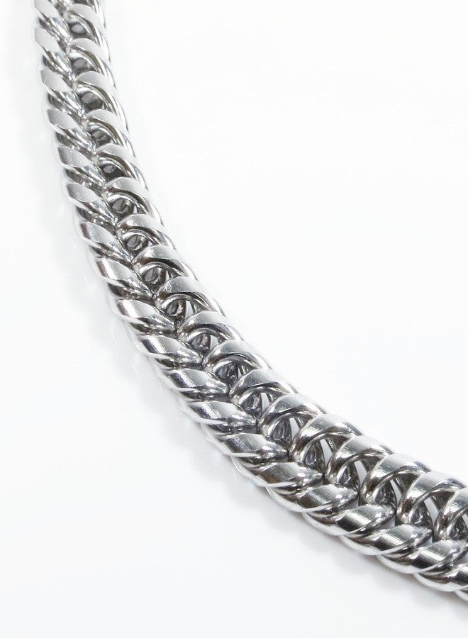Steelmeup Stainless Steel Tight Double Link Curb Chain Bracelet 8mm 7inch - Image 2