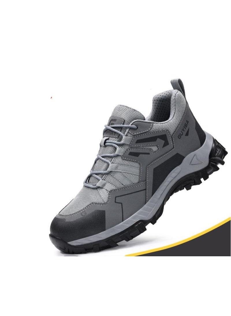 NIBEMINENT Lightweight Work Sneakers With Iron Toe Safety Boots For Men  Industrial Workshop Construction Safety Shoes Man Labor Shoes - Image 1