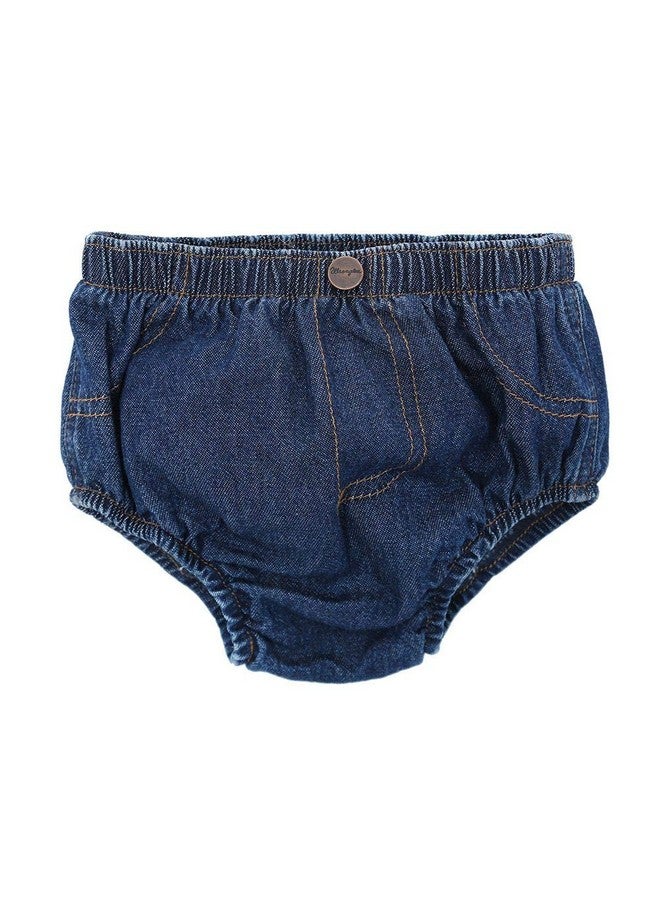 Wrangler baby boys Diaper Cover Shorts, Washed Indigo, 3 Months US - Image 1