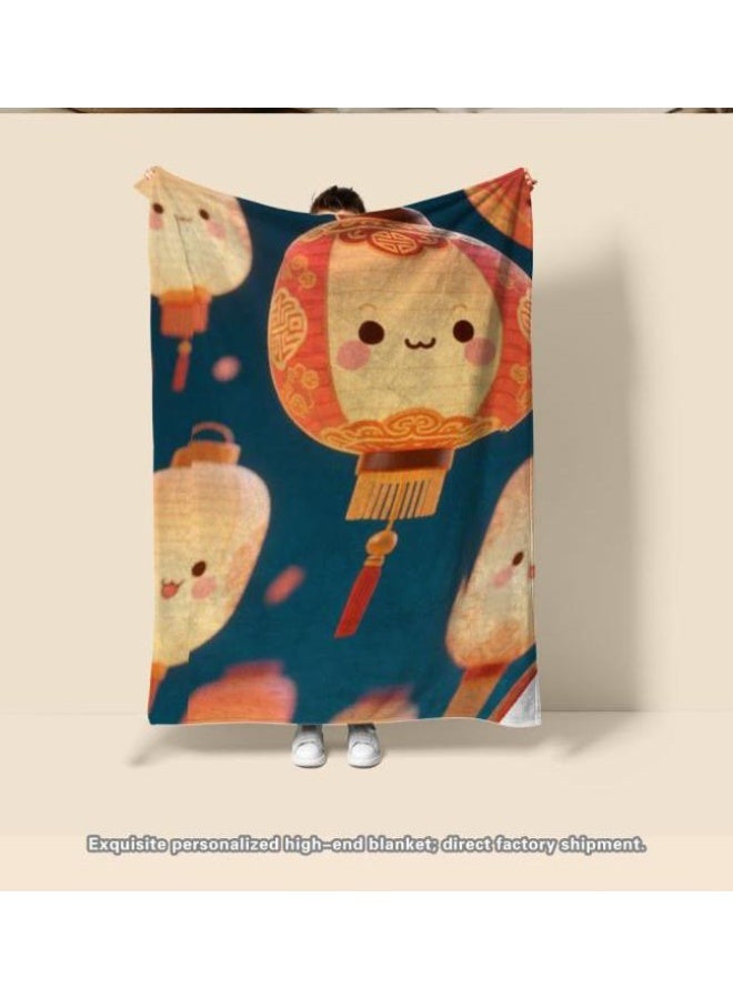 عام بطانية رقيقة من الفانيلا (دافئة ومريحة، ومناسبة للنوم واستخدام الألعاب وإزالة الغبار ومقاومة للرمل) 150 سم * 200 سم - 84 - Image 1