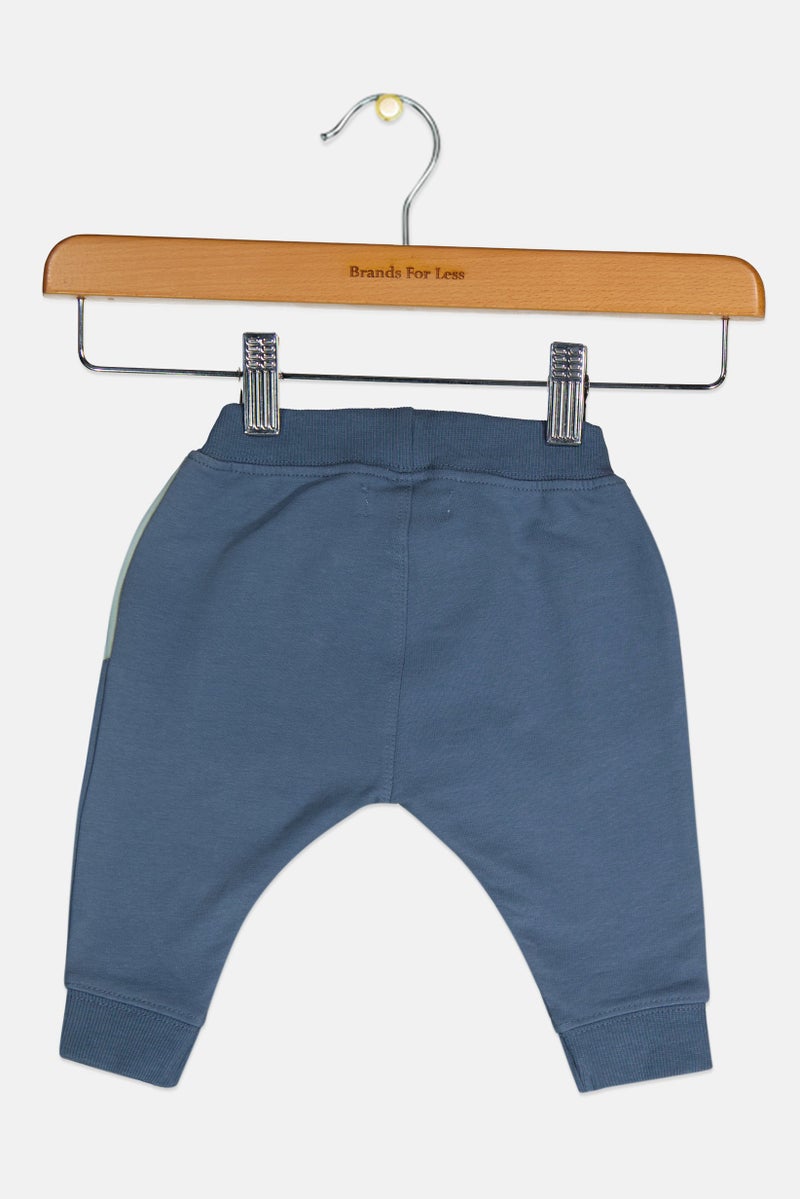 NAME IT Toddlers Boy Plain Drawstring Sweatpants, Slate Blue - Image 2