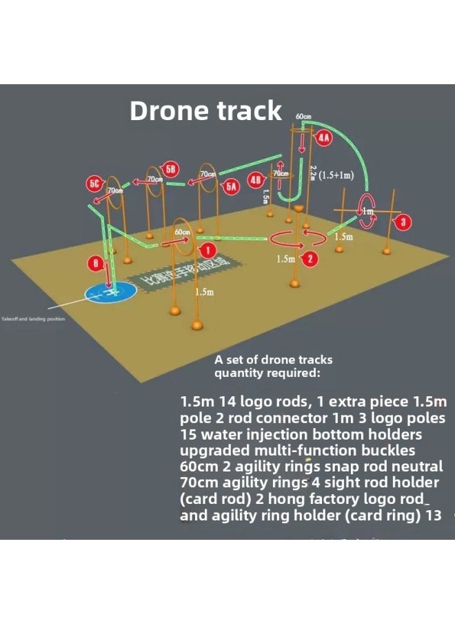 Youth Drone Contest Tarmac Birds Fly Take-off And Landing Pad Drone Track Take-off Point Landing Field-Color:National Competition Programming Track-Specifications:Teen Drone Competition