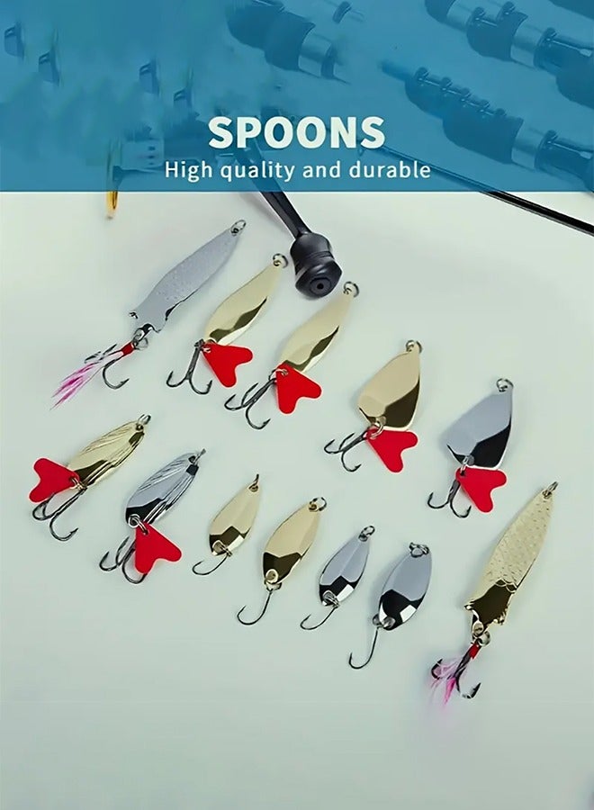 Generic 288-Piece fishing rig accessories, bionic baits, hard and soft lure, fishing hooks, with tackle box  - Image 2