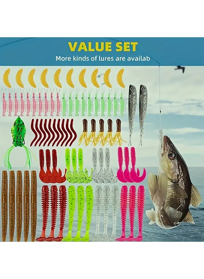 Generic 288-Piece fishing rig accessories, bionic baits, hard and soft lure, fishing hooks, with tackle box  - Image 4