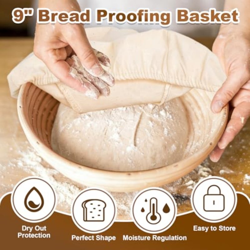 Cast Iron Dutch Oven for Bread Baking, 5 QT Pre-Seasoned Pot with Skillet Lid, Includes Sourdough Bread Baking Supplies, Cast Iron Pot for Frying, Braising, BBQ - Image 2