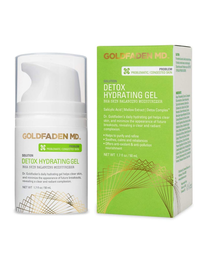 Goldfaden MD - GOLDFADEN MD Detox Hydrating Gel for Face | BHA Skin Balancing Treatment Moisturizer w/Salicylic Acid & Mallow Extract| Helps Clear & Balance Oily, Problematic Skin 1.7 fl oz - Image 1