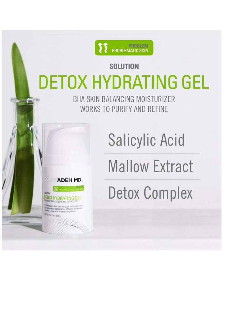 Goldfaden MD - GOLDFADEN MD Detox Hydrating Gel for Face | BHA Skin Balancing Treatment Moisturizer w/Salicylic Acid & Mallow Extract| Helps Clear & Balance Oily, Problematic Skin 1.7 fl oz - Image 1