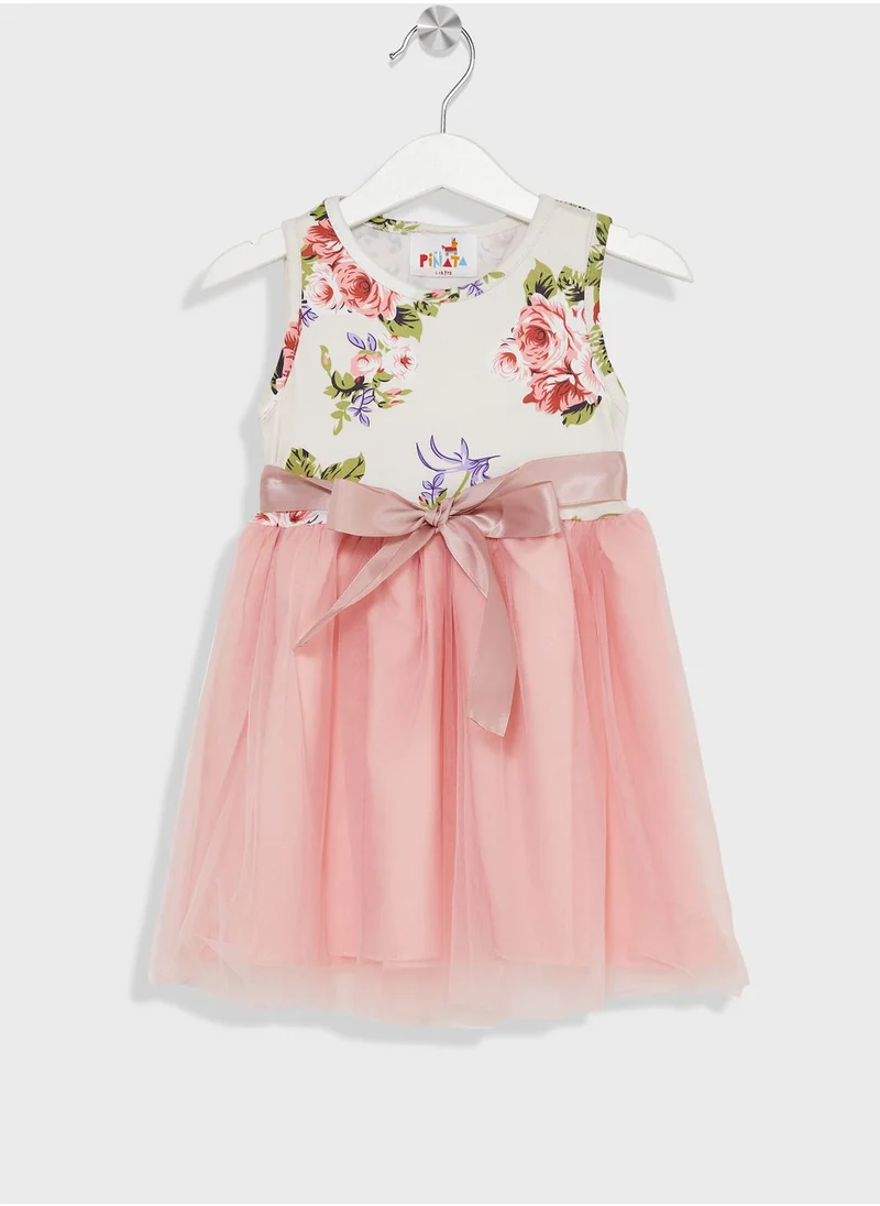 Pinata Girls Floral Printed Tulle Dress