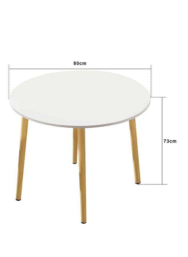 JCB CHIC طاولة طعام مقاس 80×80×73 سم، طاولة مطبخ مستديرة تتسع لأربعة أشخاص، طاولة جانبية، طاولة زينة، طاولة أريكة، طاولة أرضية متعددة الاستخدامات مناسبة للتاتامي وغرفة النوم والشرفة، أثاث موفر للمساحة بأرجل خشبية متينة - Image 2