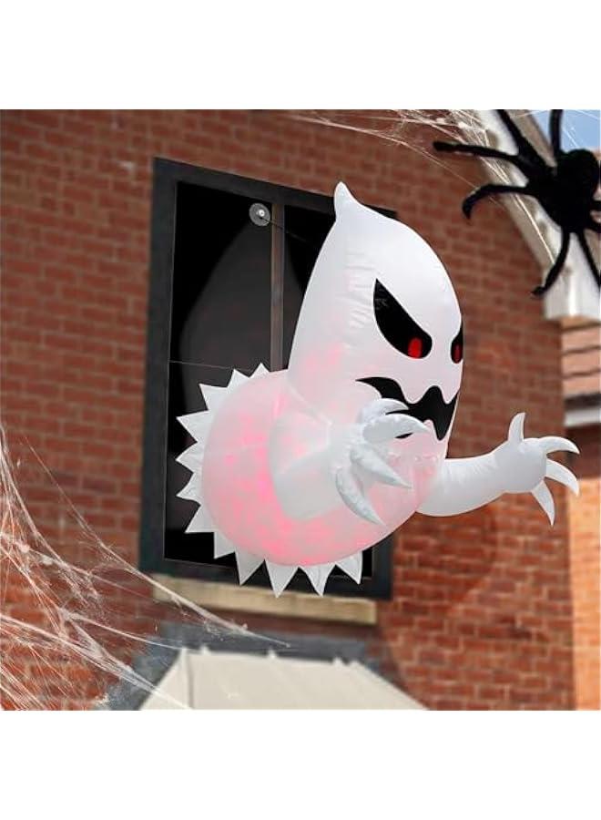 4.6Ft Blow Up Scary Indoor Outdoor  Decorations |  Inflatable Window Breaker,Scary Phantom Coming Out of Window,Blow Up Inflatable  Partys Yard Garden Decor  - Image 2