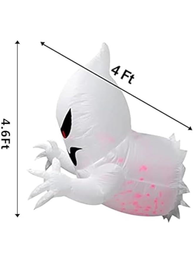 4.6Ft Blow Up Scary Indoor Outdoor  Decorations |  Inflatable Window Breaker,Scary Phantom Coming Out of Window,Blow Up Inflatable  Partys Yard Garden Decor  - Image 4