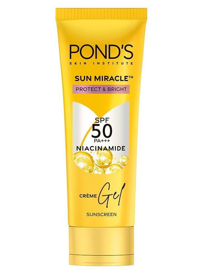 Pond's POND's Serum Boost Sunscreen For All Skin Types Prevent And Fade Dark Patches With The Power Of Spf 50 And Niacinamide-C Serum 100G, Pack Of 1  - Image 1