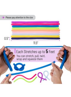 Mr. Pen Mr. Pen- Monkey Noodle Fidget Toy, 9 Pack, Fidget Noodles, Stretchy Strings Fidget Toys, Sensory Noodles, Sensory Toys, Calming Toys, Sensory Fidget Toys, Stretchy Toys, Autism Toys  - Image 4