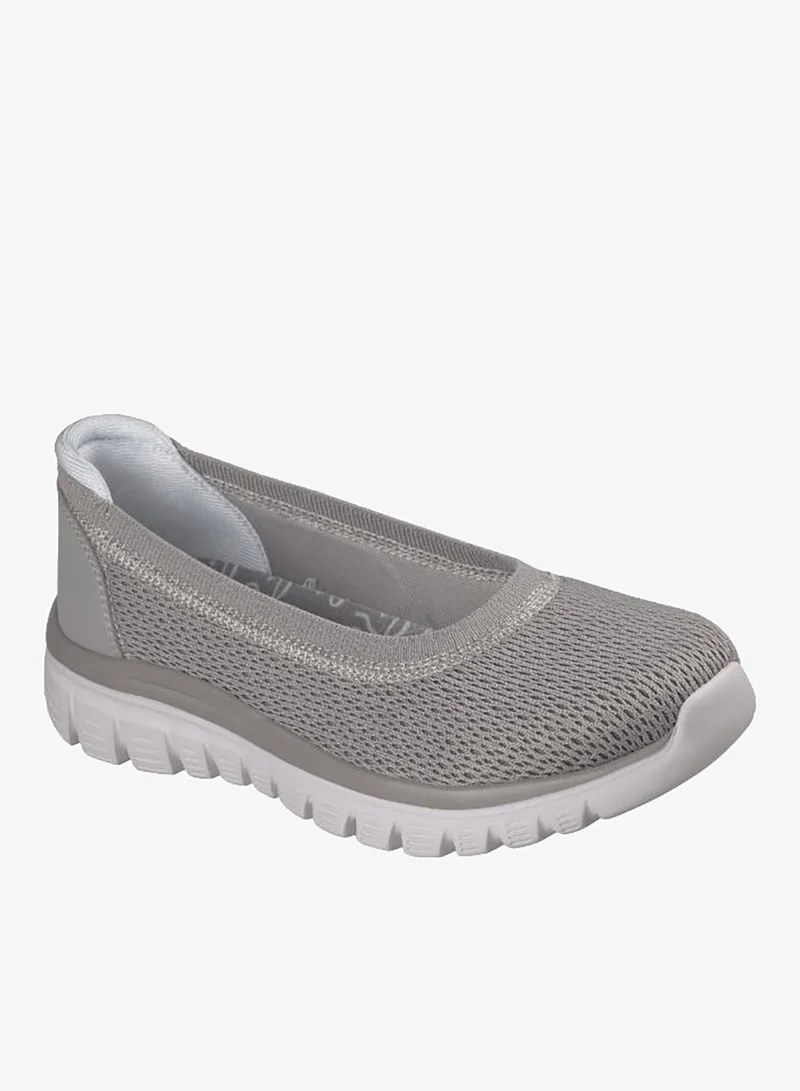 Skechers GRAY MESH/ KNIT/ DURALEATHER Graceful for Women | Best Price UAE