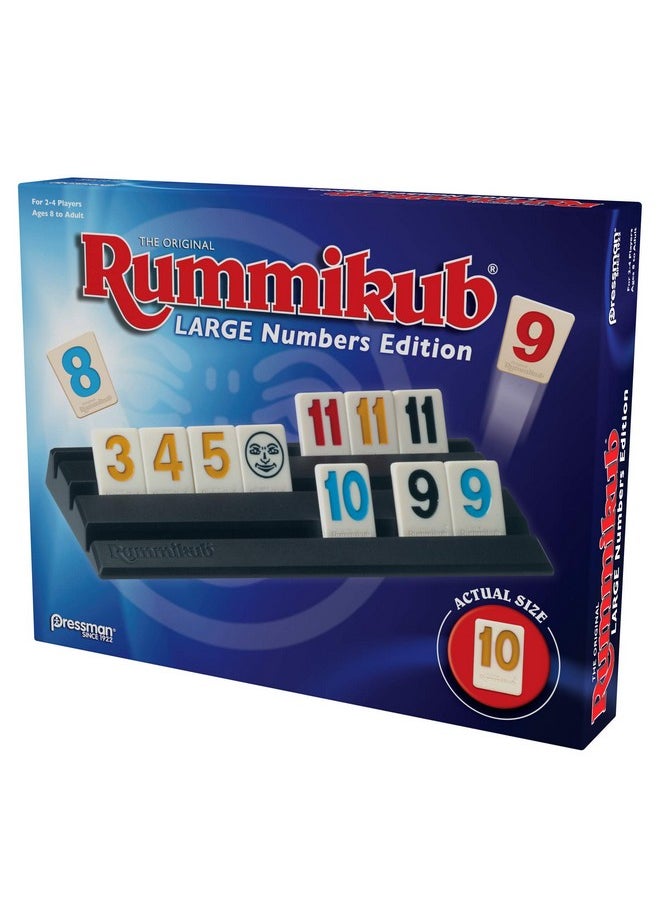 Pressman Pressman Rummikub Large Numbers Edition - The Original Rummy Tile Game Blue, 5"  - Image 5