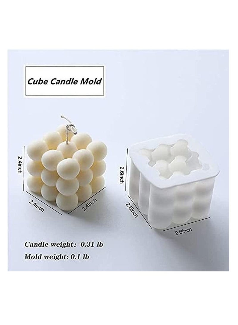 Excefore 2 Pack Candle Moulds, Silicone Candle Moulds, Candle Making Kit Supplies, Silicone Mould for Handmade Candle Soap Cake Mousse Ice Cream - Image 3