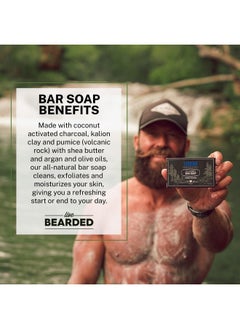 Live Bearded : All-Natural Bar Soap For Men, 3-Pack Of 5 Oz. Bars, Made In The Usa - Exfoliates, Moisturizes - Bamboo, Charcoal, Pumice, Coconut, Avocado, And Argan Oils - Legend Scent  - Image 3