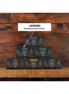 Live Bearded : All-Natural Bar Soap For Men, 3-Pack Of 5 Oz. Bars, Made In The Usa - Exfoliates, Moisturizes - Bamboo, Charcoal, Pumice, Coconut, Avocado, And Argan Oils - Legend Scent  - Image 4