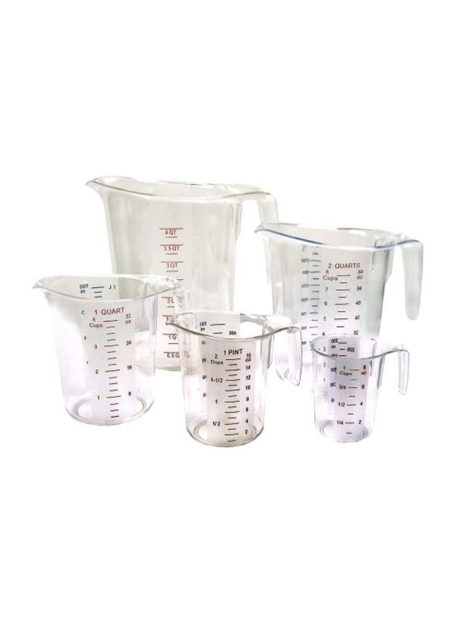 Winco 5-Piece Measuring Cup Set, Polycarbonate, Clear  5 Piece Set