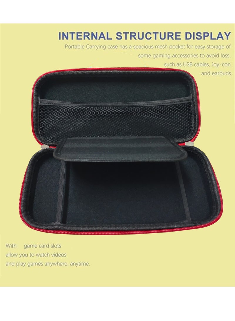 X-level Carrying Case Compatible With Switch OLED With Accessories Bundle with Screen Protector Clear Cover For NS OLED Game Console Silicone Skin For Joy-Con And 4 Thumb Grip Caps - Image 2