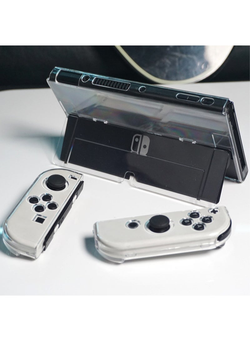 X-level Carrying Case Compatible With Switch OLED With Accessories Bundle with Screen Protector Clear Cover For NS OLED Game Console Silicone Skin For Joy-Con And 4 Thumb Grip Caps - Image 4